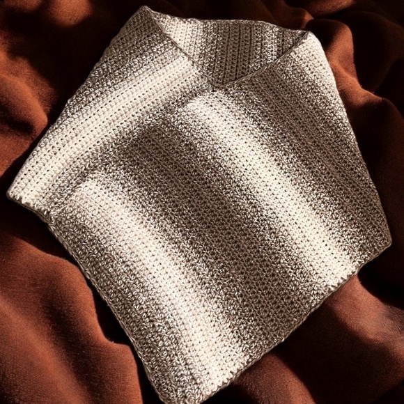 Vintage brown/ashbrown/creamy white poncho/shrug 75%acrylic/25%wool Soft & Warm - Picture 12 of 17